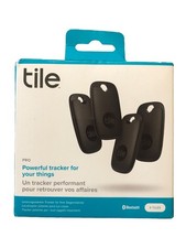 4 Tiles - TILE PRO BLACK 2022 BLUETOOTH TRACKER FINDER - RE-43004