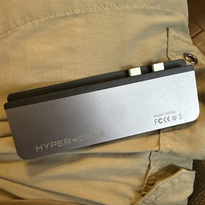 HyperDrive 7- Port  Duo USB-C Hub for MacBook Pro/Air, Model HD28C,l-Space Gray