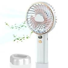 USB Fan Portable Handheld Desk Fan With Rechargeable Battery 10000ma 5 Speeds