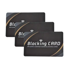 3 RFID Blocking Card|NFC Contactless Cards Protection|Fuss-free Protection fo...