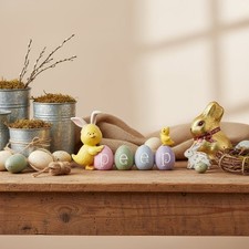Farmhouse Blossom Bucket Spring Easter Chick W/ Peeps Easter Eggs