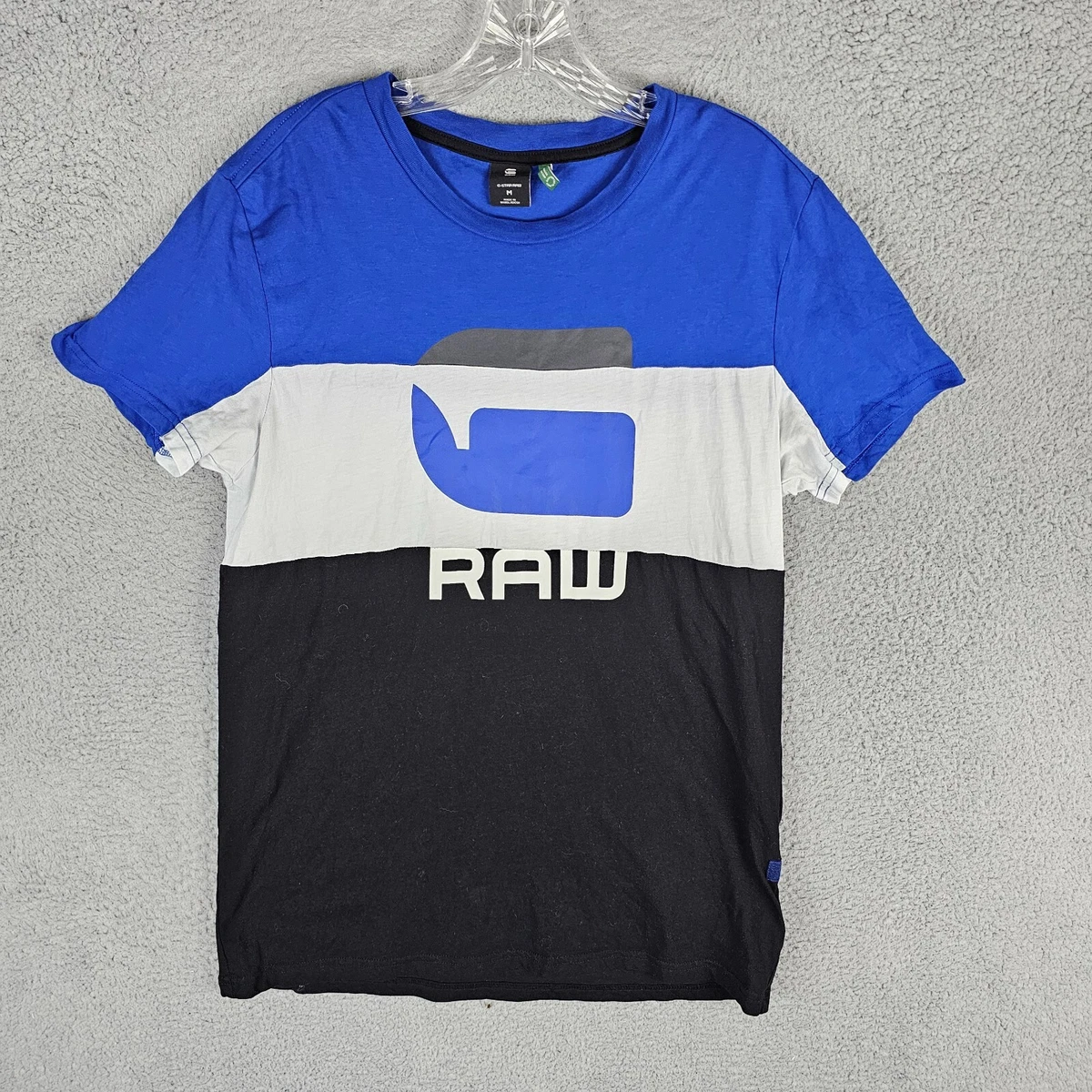 T-shirt Uomo G-Star Essential Stripe Loose – In Cotone Biologico – Righe Con Scollo A Costine – Vestibilità Ampia