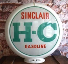 Vintage Original Sinclair HC Gasoline Gas Pump Globe Advertising SIGN