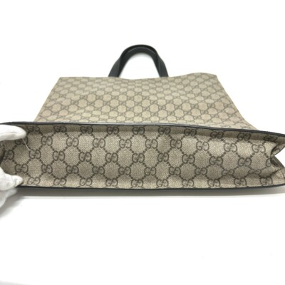 GUCCI 456217 GG Hand Bag Tote Bag GG Supreme Canvas Beige/Black | eBay