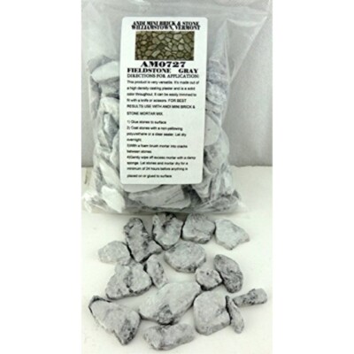 Dollhouse Grey Fieldstone Veneer Stone Paving Garden Accessory 1:12 - US SELLER