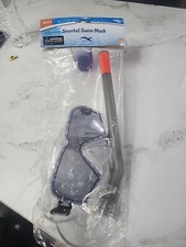 Swimgear - ADULT - Gray Snorkel Swim Mask - Adjustable w PC Lens - Ages 14  NEW