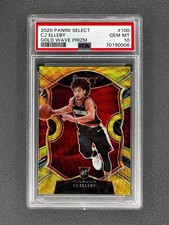 2020 PANINI SELECT CJ ELLEBY GOLD WAVE PRIZM ROOKIE RC #100 PSA 10 GEM MT POP 1
