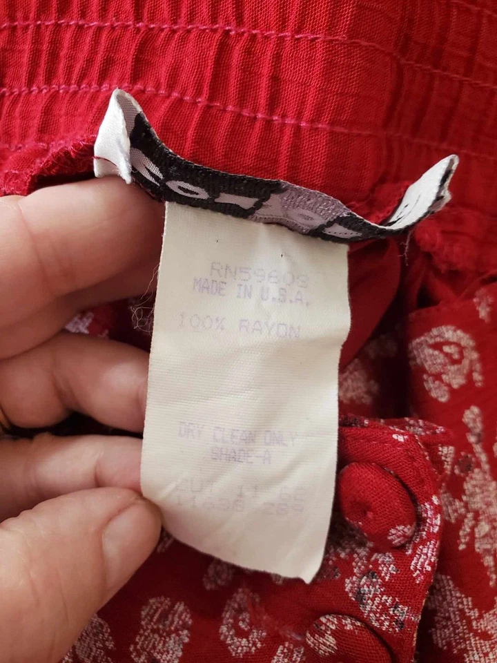 De Colección Para Mujer 3 Piezas Conjunto Pantalones Top Chaqueta Rojo Oscuro M/L Lagenlook Arte Para Usar Foto 4 de 4