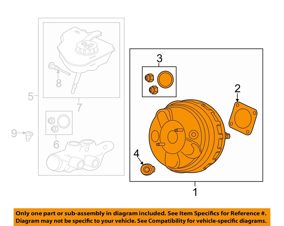 Potenciador de freno eléctrico con Master PN GX63-2B195-AC OEM 2016 Jaguar XF Foto 3 de 4