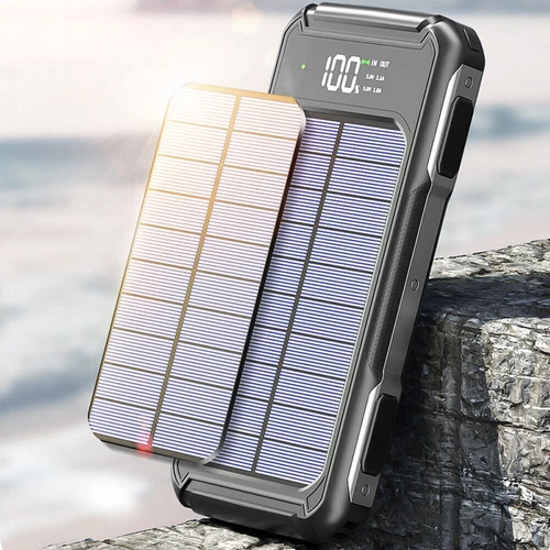 Solar Power Bank 20000mAh 4 USB Backup External Battery Charger for Cell Phone - Picture 2 of 12