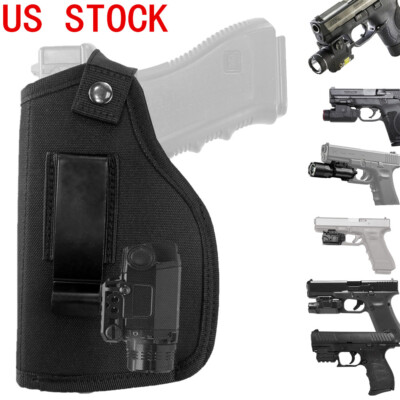 Tactical Pistol Concealed Carry IWB/OWB Gun Holster for Guns with Laser or Light