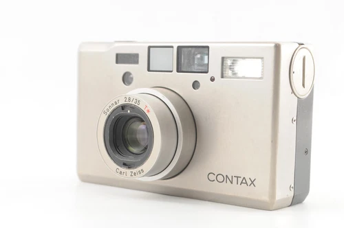 Double Teeth [Excellent] Contax T3 Point & Shoot Film Camera Titan Silver JAPAN