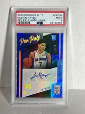 2020-21 Donruss Elite Pen Pals Red /35 killian hayes Rookie Auto  PSA  9