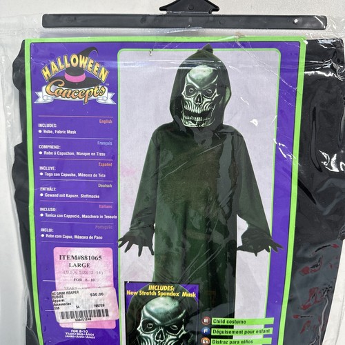 Grim Reaper Halloween Costumes Large Ages 8-10 Size 12-14 Rubies 11198 Purple - Picture 10 of 14