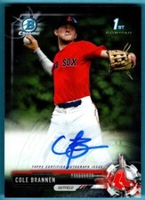 2017 Bowman Chrome DRAFT PICK Autograph Rookie Auto  Cole Brannen CARD #CDA-CB