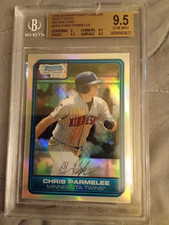 2006 Bowman Chrome Draft Chris Parmelee REFRACTOR #DP4 Graded BGS 9.5 Gem Mint