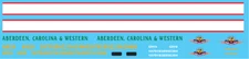 N Scale - Aberdeen, Carolina & Western SD40-3 Locomotive Decals
