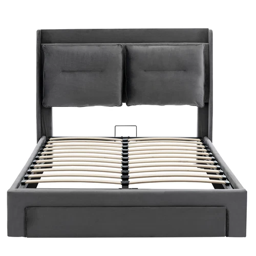 Double Hydraulic Bed 135*190(4ft6) 2-in-1 Storage Drawers at The End of The Bed - Picture 13 of 28