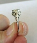 Art Deco 18K White Gold Diamond Filigree Engagement Ring Size 6.25 R20 — photo 7