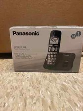 LOT of 2 Panasonic KX-TGE210 Cordless Handset DECT 6.0 Plus Black NEW OPEN BOX