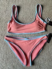 No Boundaries Womens Juniors Metallic Sparkle Swimsuit Bikini Size XL NWT