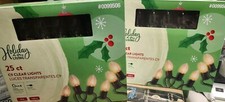 NEW Holiday Living - 25 ct C9 Clear Lights 2 sets - Free Shipping