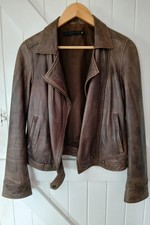 Vintage Brown Womens Leather Jacket 10