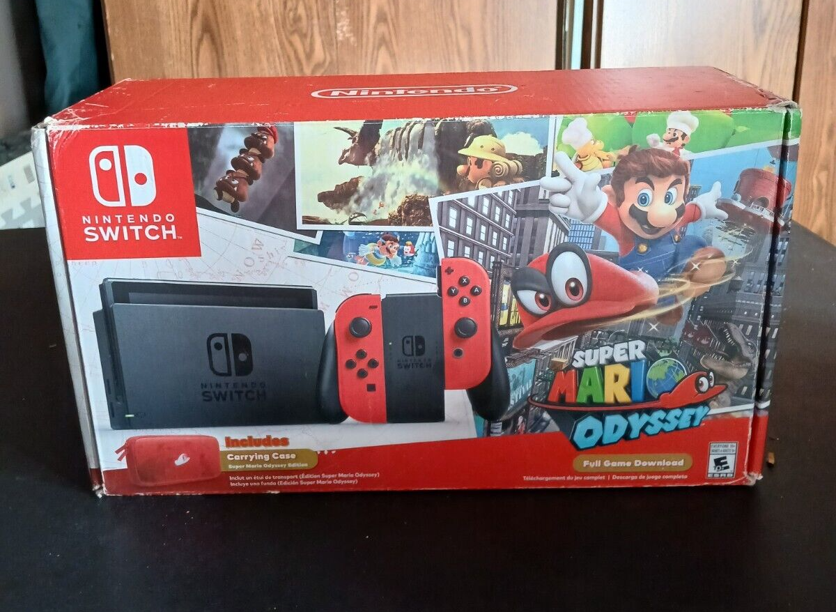 Nintendo Switch Super Mario Odyssey Console EMPTY BOX ONLY Retail NO Console*-image