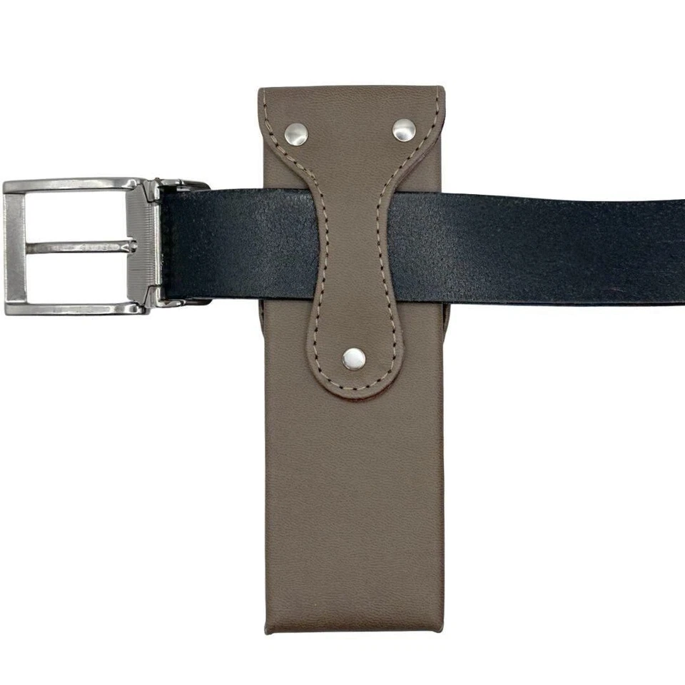 Estuche de Cinturón para Gafas Cintura Vertical Estuche para Anteojos Hecho a Mano Calidad Cuero PU Foto 3 de 4