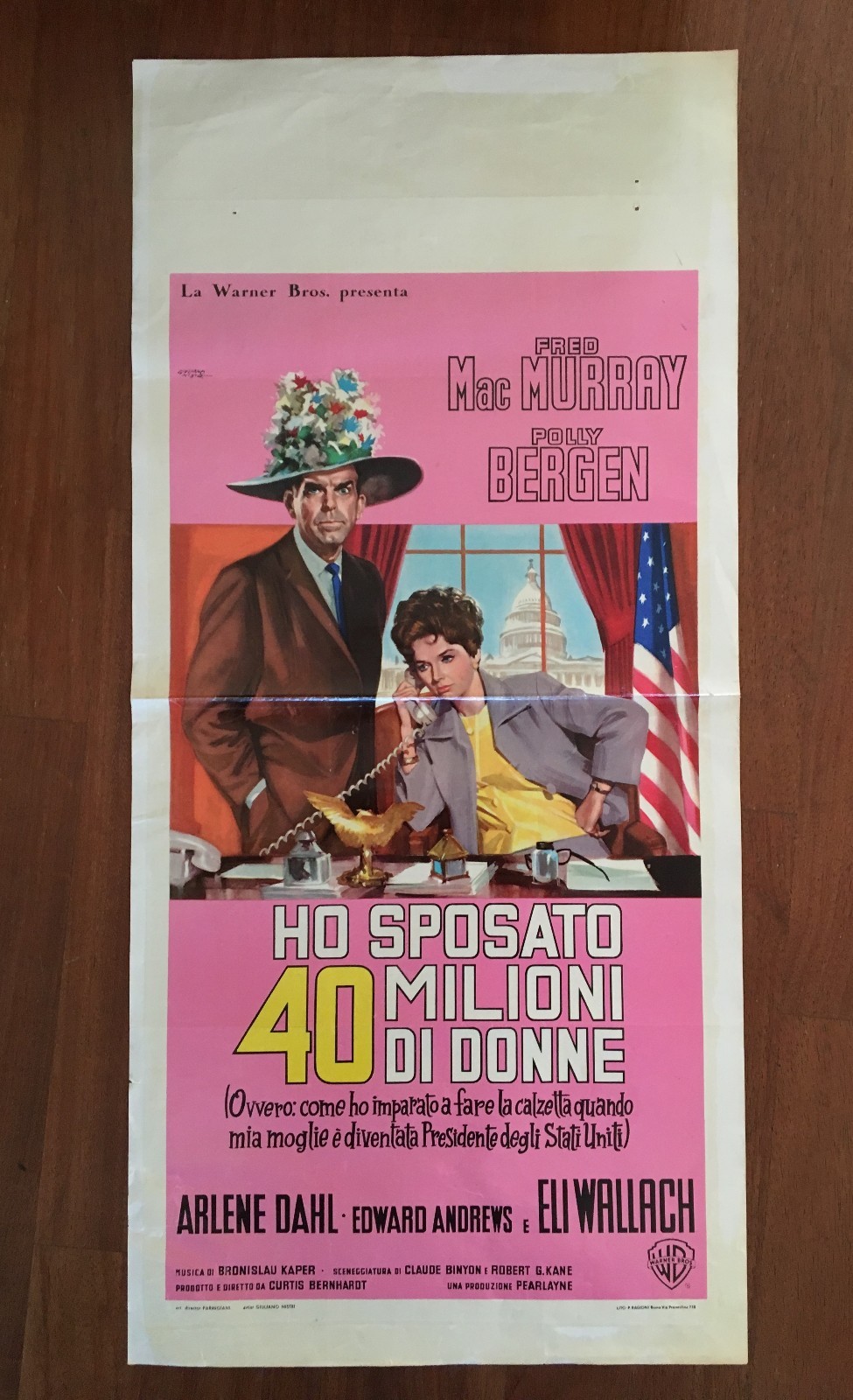 Locandina originale film Ho sposato 40 milioni di donne (1964) - Regia di Curtis Bernhardt