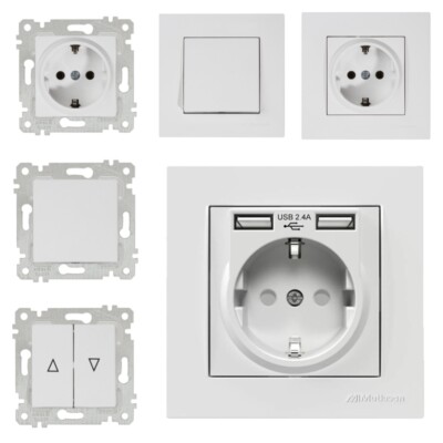 RITA Steckdosen Steckdose Schalter  Taster Lautsprecherdose CAT6 SAT USB VDE
