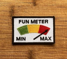 Fun Meter Maximum Morale Iron On Patch 3 X 2 Inches