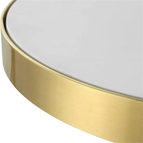 Uttermost Apex Contemporary Concrete and Metal Accent Table in Brass/White - Picture 3 of 3