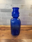 Vintage Brookfield Baby Top Double Face Top Cobalt Glass Milk Bottle - One Quart
