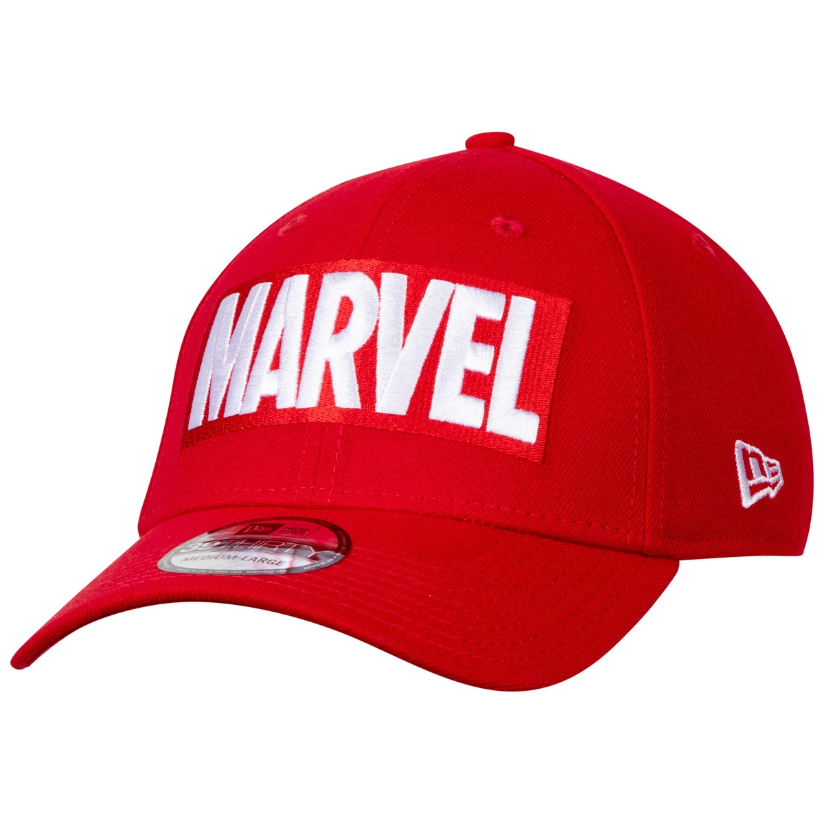 Marvel Brand Logo RED Label New Era 39Thirty Fitted Hat Red | eBay