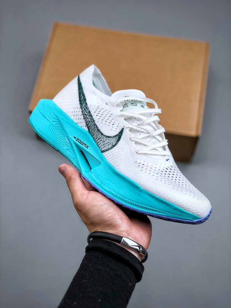 Nike ZoomX Vaporfly NEXT% 3 Men's White Blue Running Shoes Free Shipping  