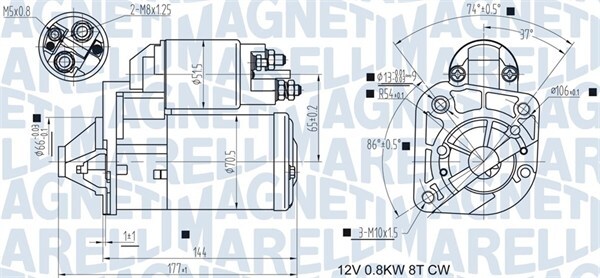 MAGNETI MARELLI 063721442010 Starter for DACIA,RENAULT