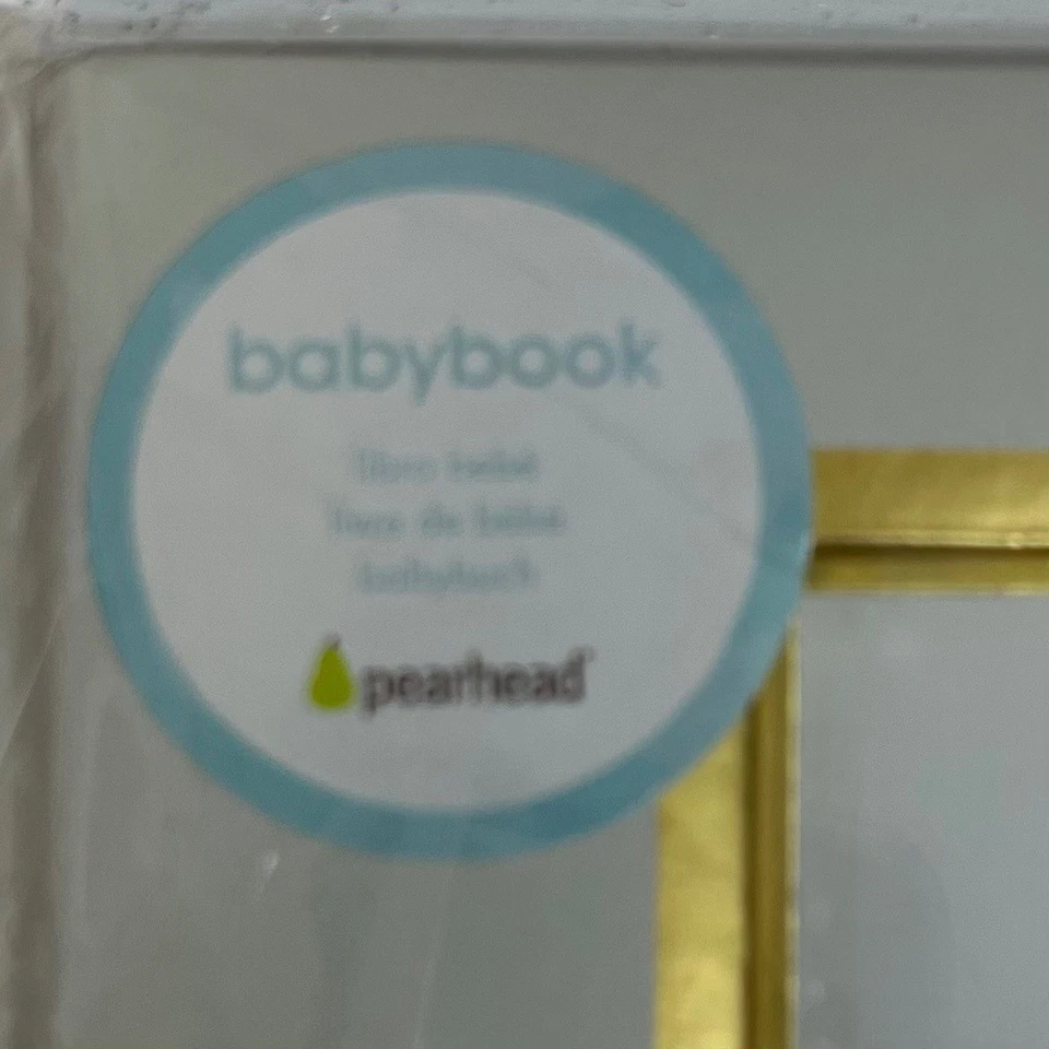 Libro de recuerdos Pearhead Hello Baby con inserción de fotos gris nuevo Foto 4 de 4