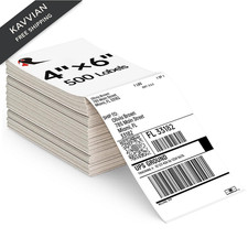 4x6 Thermal Labels 500/Stack, HUOJI Shipping 1 Stack | 500 Labels, White