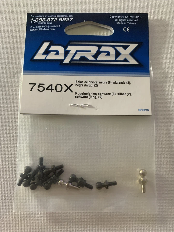 Traxxas Pivot balls: Black (6) Silver (2) Black (Long) (2) 7540X NEW - Image 3 of 3