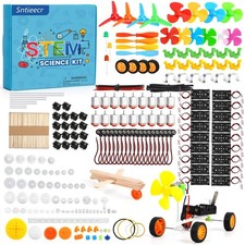 276PCS Mini Electric DC Motor Kit for DIY Science Projects, Motors, LED, Gears,