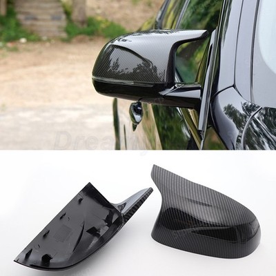 Carbon Fiber Side Mirror Cover Caps For BMW X5 F15 X4 F26 X3 F25 28i 35i 2014-18