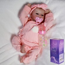 18" Realistic Reborn Baby Dolls Full Body Vinyl Silicone Newborn Girl Real Doll
