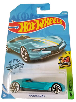 Hot Wheels TWIN MILL GEN-E 2019 HW EXOTICS #222 Metalflake Turquoise FIRST ED.