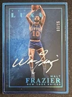 2015-16 Panini Luxe Framed Autographs Walt Frazier #LX-WFR Sapphire /15 Auto