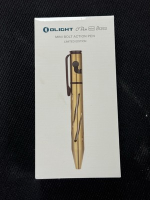 Olight O'Pen Mini Brass Limited Edition Mini Bolt Action Pen