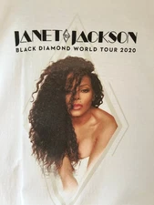 Janet Jackson Black Diamond Cancelled 2020 Tour Shirt RARE!!! XLG