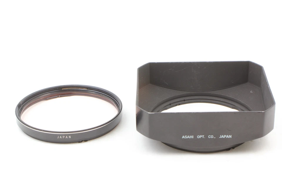 [N MINT] Asahi Pentax Metal Hood + Filter for Takumar 6x7 75mm F4.5 Lens Japan - Image 2 of 4