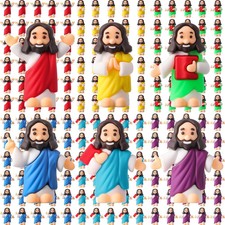 Little Jesus Figures Mini Figurines to Hide Small Rubber Jesus Toys 6 Styles ...