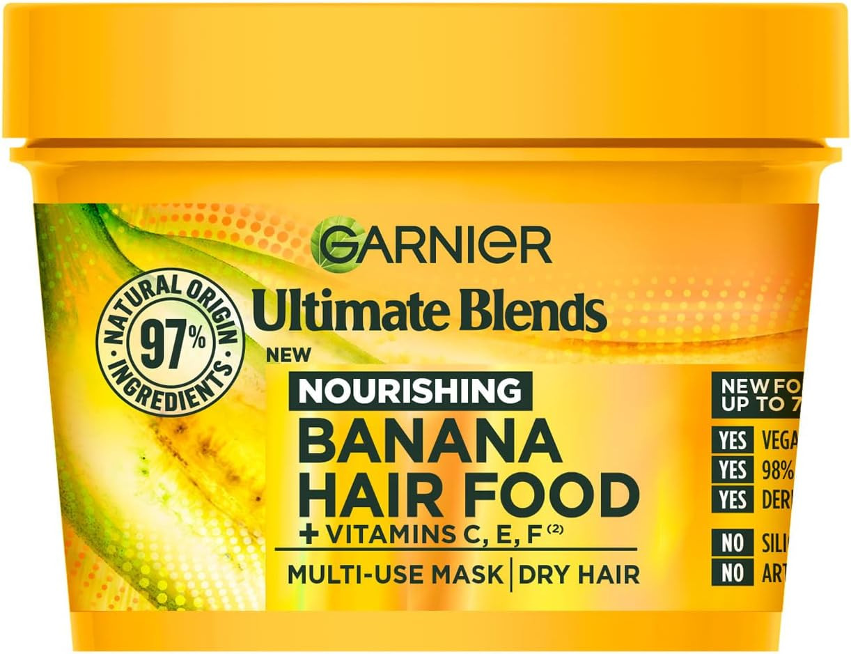Garnier Banana Hair Food Mask 400ml Vegan Nourishing Conditioner for Dry Hair Ca